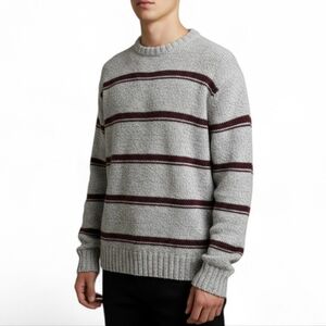 VTG Puritan Men’s Gray Wool Blend Striped Crewneck Sweater XL Gorpcore